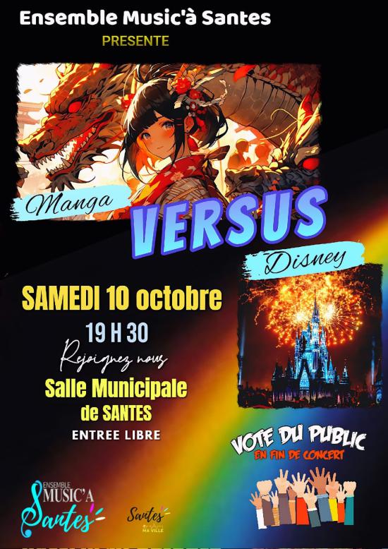 Ensemble Music'à Santes • Disney Versus Manga